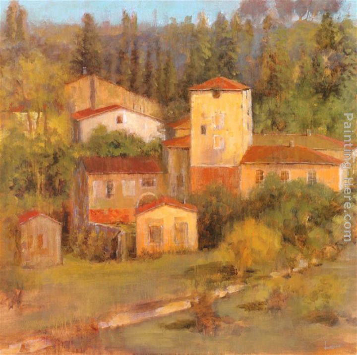 Tuscany Villagio painting - Michael Longo Tuscany Villagio art painting